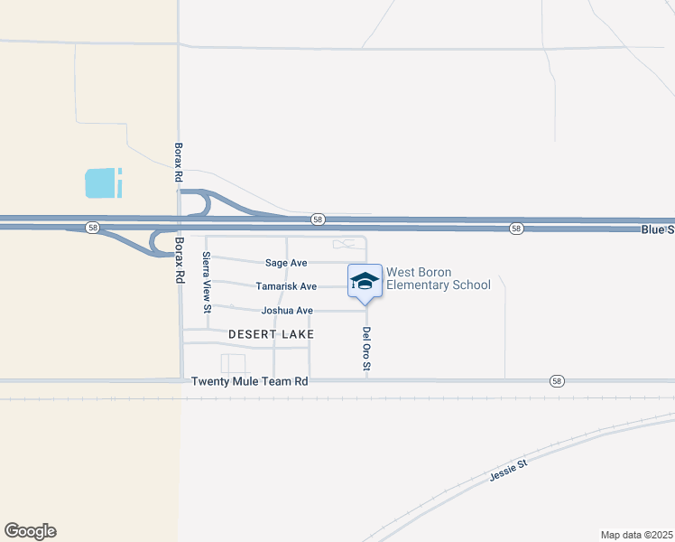 map of restaurants, bars, coffee shops, grocery stores, and more near 24438 Sage Avenue in Boron