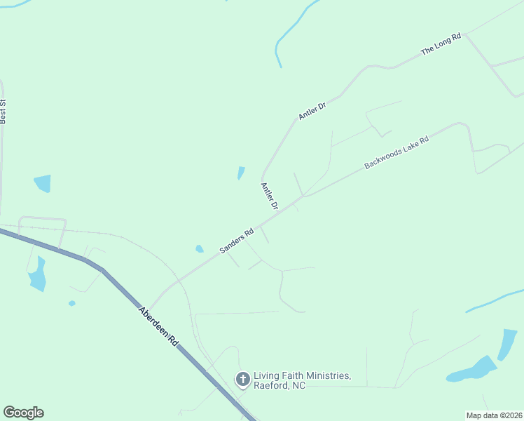 map of restaurants, bars, coffee shops, grocery stores, and more near 651 Sanders Road in Raeford