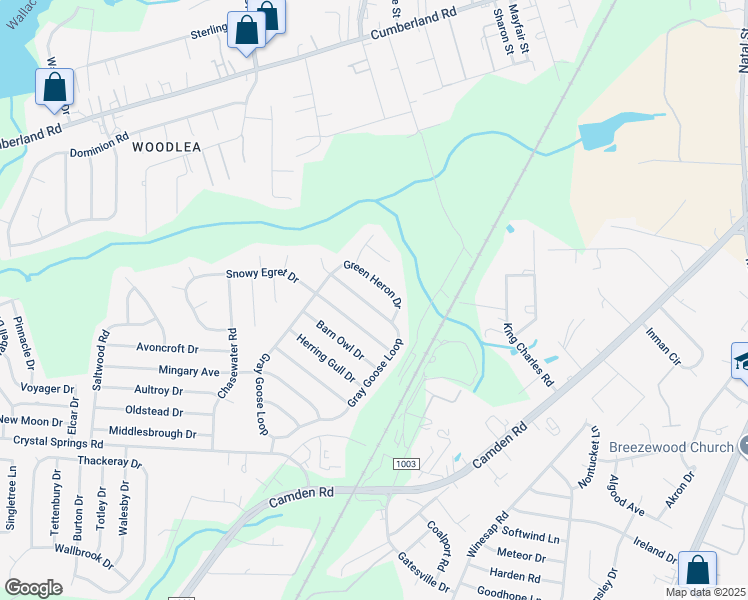 map of restaurants, bars, coffee shops, grocery stores, and more near 2037 Gray Goose Loop in Fayetteville