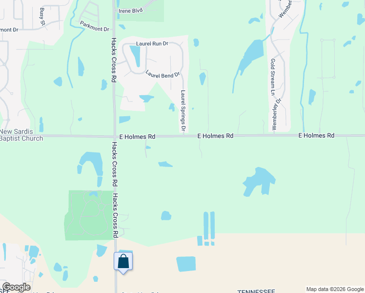 map of restaurants, bars, coffee shops, grocery stores, and more near 8199 East Holmes Road in Memphis
