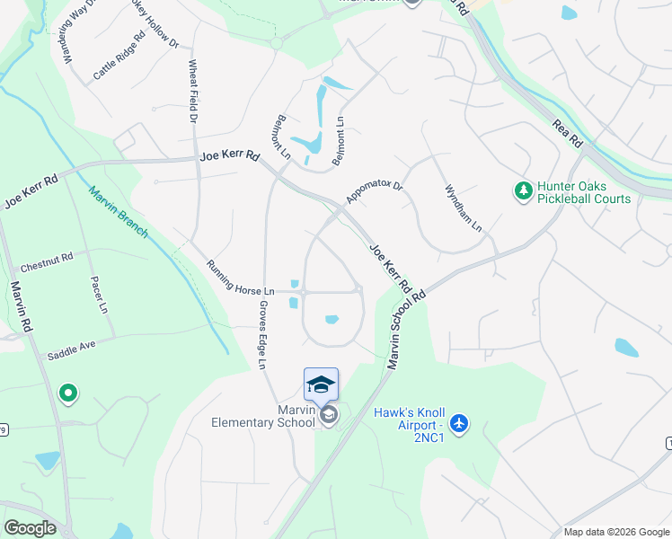 map of restaurants, bars, coffee shops, grocery stores, and more near 6009 Autumn Blossom Lane in Waxhaw