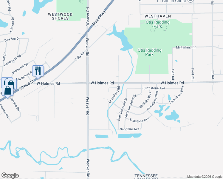 map of restaurants, bars, coffee shops, grocery stores, and more near 875 Crossfield Cove in Memphis