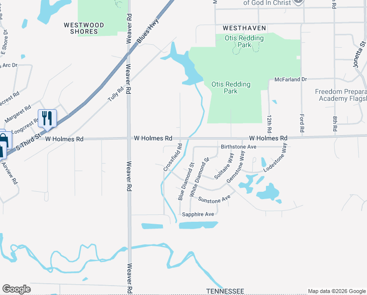 map of restaurants, bars, coffee shops, grocery stores, and more near 5234 Crossfield Road in Memphis