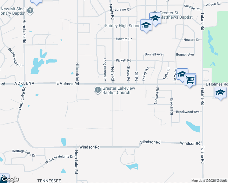 map of restaurants, bars, coffee shops, grocery stores, and more near 252 Gray Duck Drive in Memphis