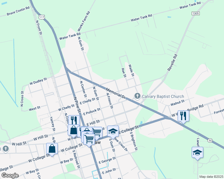 map of restaurants, bars, coffee shops, grocery stores, and more near 519 Memorial Drive in Warsaw