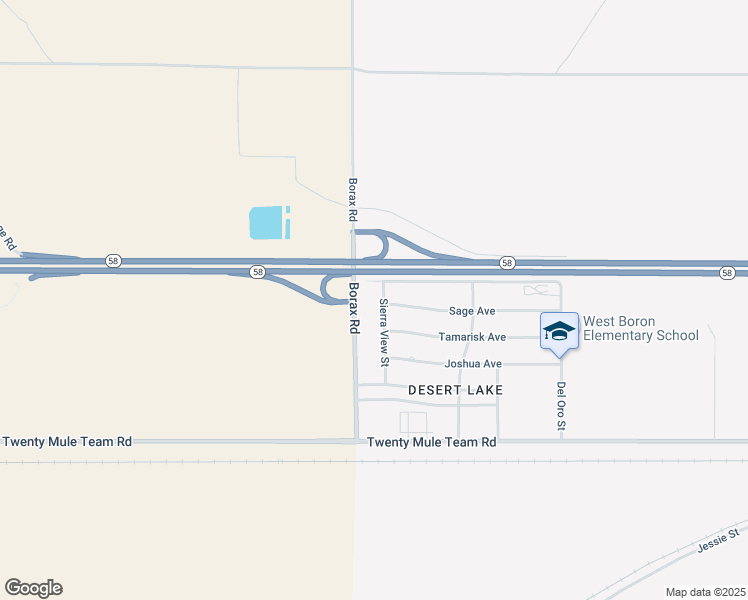 map of restaurants, bars, coffee shops, grocery stores, and more near 12471 Sierra View Street in Boron