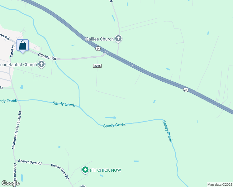 map of restaurants, bars, coffee shops, grocery stores, and more near 229 Cleta Drive in Stedman