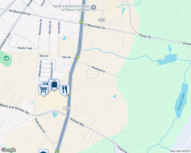 map of restaurants, bars, coffee shops, grocery stores, and more near 2629 Phoenician Drive in Fayetteville