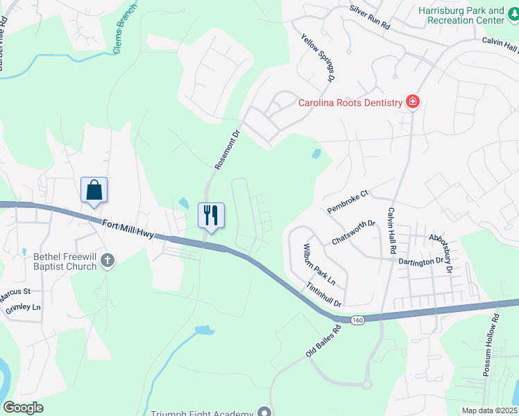 map of restaurants, bars, coffee shops, grocery stores, and more near 680 Fort Mill Highway in Fort Mill