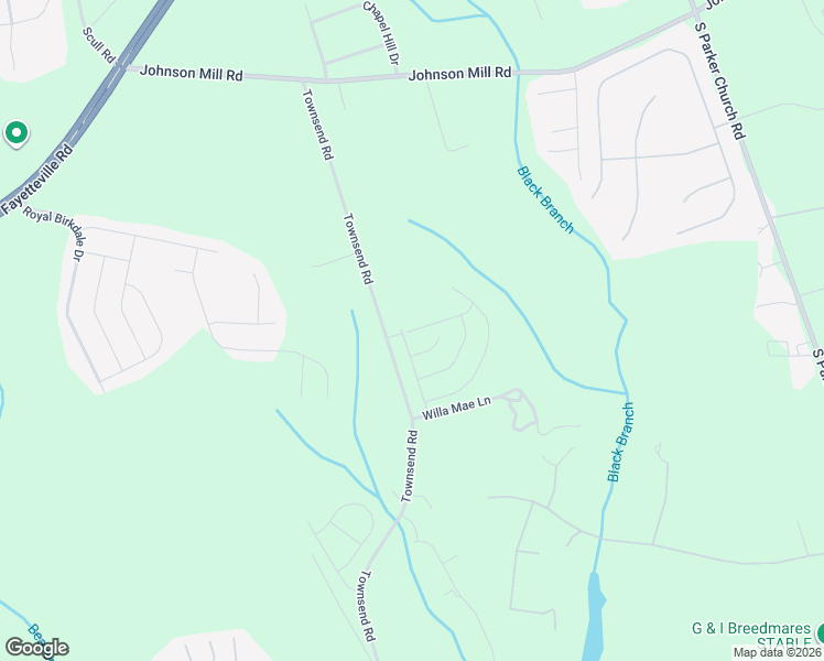 map of restaurants, bars, coffee shops, grocery stores, and more near 1300-1542 Townsend Rd in Raeford