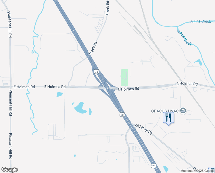 map of restaurants, bars, coffee shops, grocery stores, and more near Lamar Ave & E Holmes Rd in Memphis