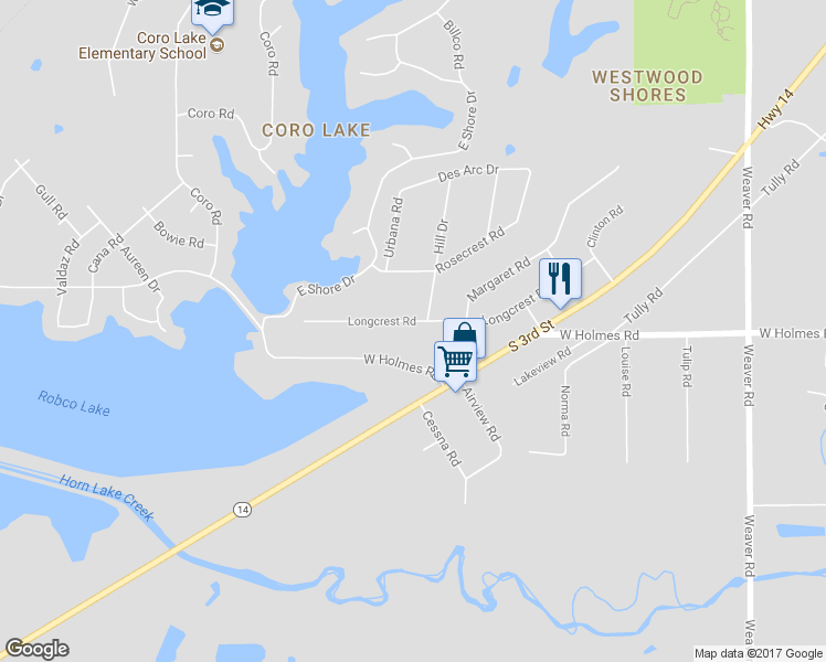 map of restaurants, bars, coffee shops, grocery stores, and more near 1359 Longcrest Road in Memphis