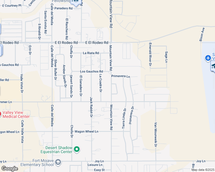 map of restaurants, bars, coffee shops, grocery stores, and more near 5183 Mountain View Road in Fort Mohave
