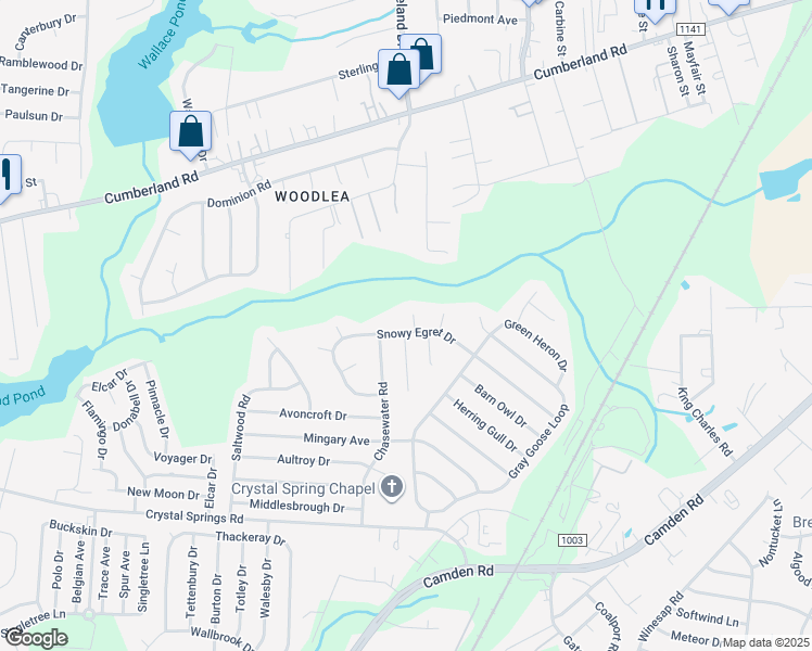 map of restaurants, bars, coffee shops, grocery stores, and more near 1332 Snowy Egret Drive in Fayetteville