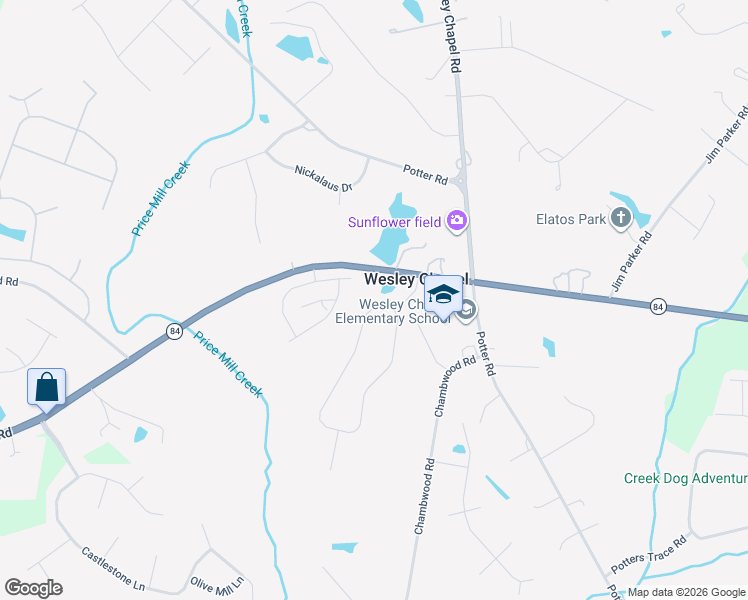 map of restaurants, bars, coffee shops, grocery stores, and more near 6106 Pumpernickel Lane in Monroe
