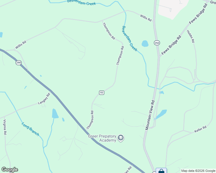 map of restaurants, bars, coffee shops, grocery stores, and more near 299 Thompson Road in Taylors