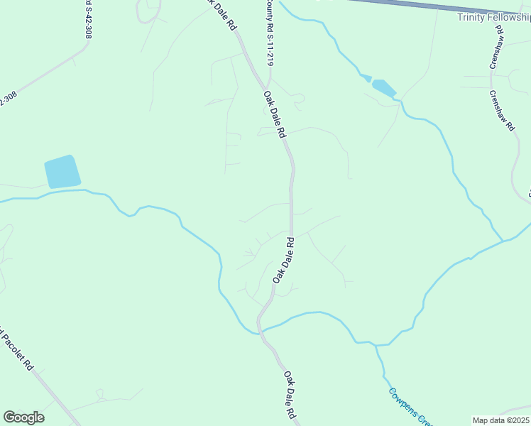 map of restaurants, bars, coffee shops, grocery stores, and more near 23 Oak Court in Cowpens