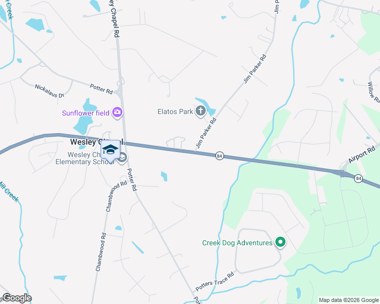 map of restaurants, bars, coffee shops, grocery stores, and more near 5814 Weddington Road in Monroe