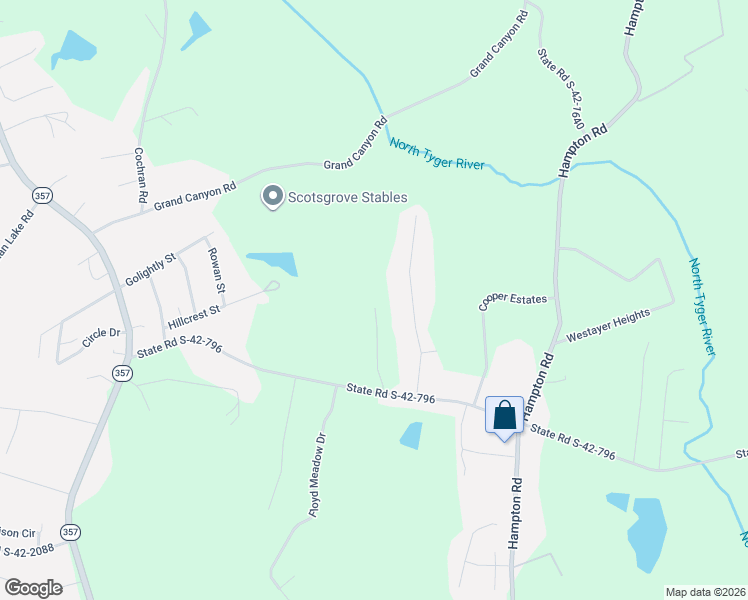 map of restaurants, bars, coffee shops, grocery stores, and more near 255 Bethany Court in Inman