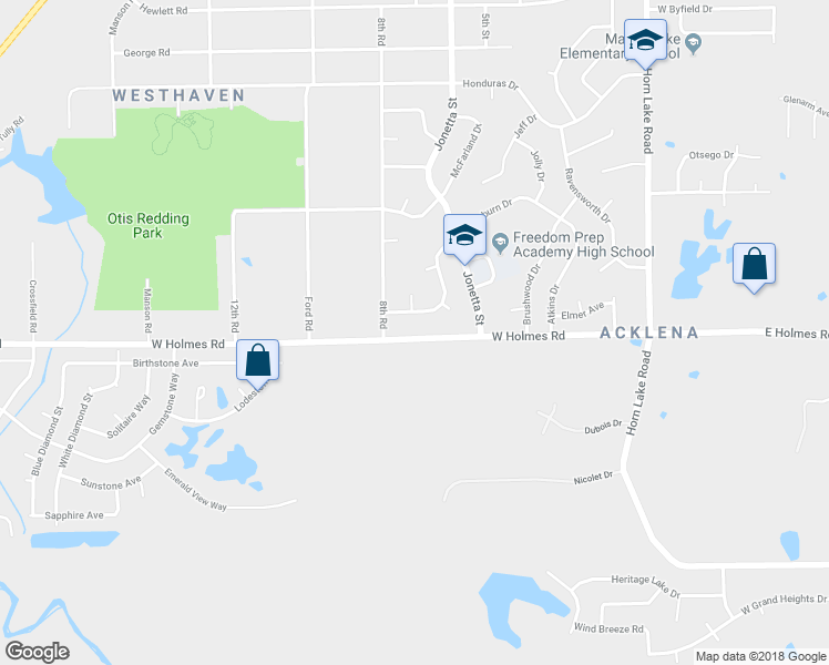 map of restaurants, bars, coffee shops, grocery stores, and more near 387 Washburn Drive in Memphis