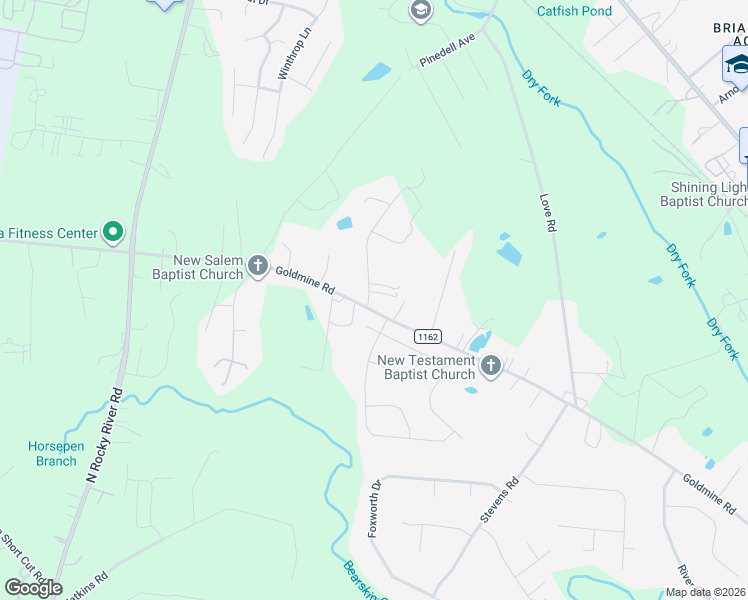 map of restaurants, bars, coffee shops, grocery stores, and more near 1306 Trull Place in Monroe
