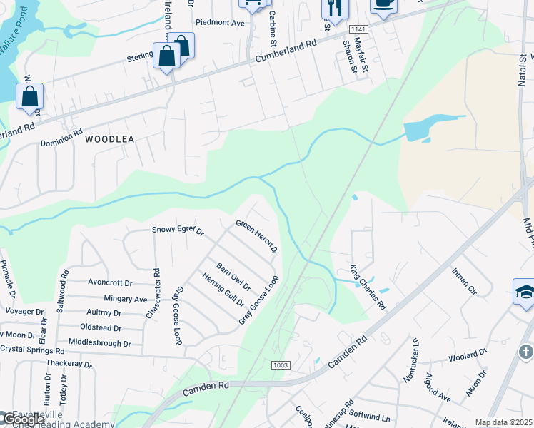 map of restaurants, bars, coffee shops, grocery stores, and more near 1214 Piping Plover Court in Fayetteville