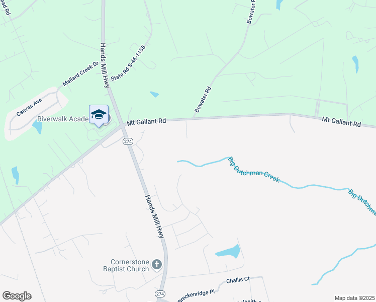 map of restaurants, bars, coffee shops, grocery stores, and more near 5537 Mount Gallant Road in Rock Hill