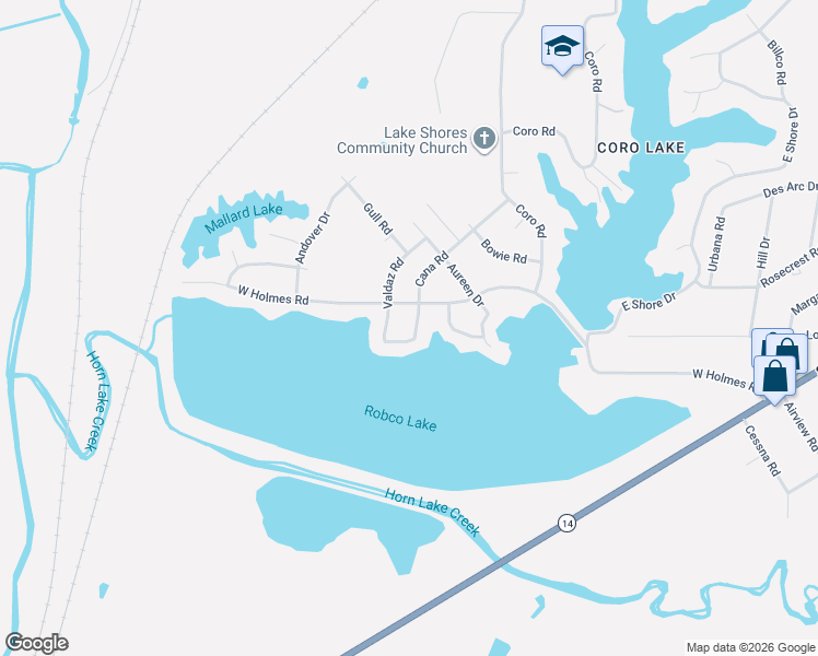 map of restaurants, bars, coffee shops, grocery stores, and more near 5174 Valdaz Road in Memphis