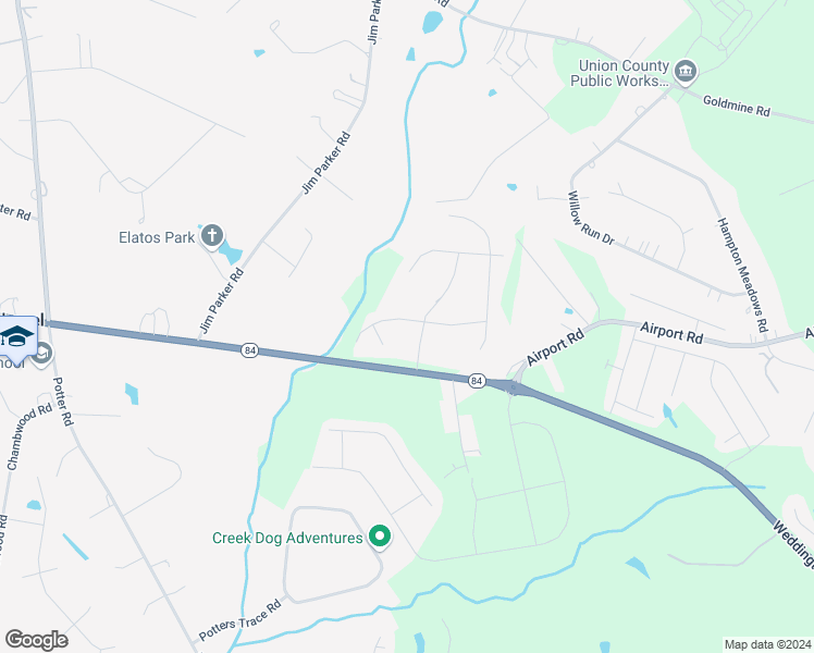 map of restaurants, bars, coffee shops, grocery stores, and more near 3132 Elmwood Drive in Monroe
