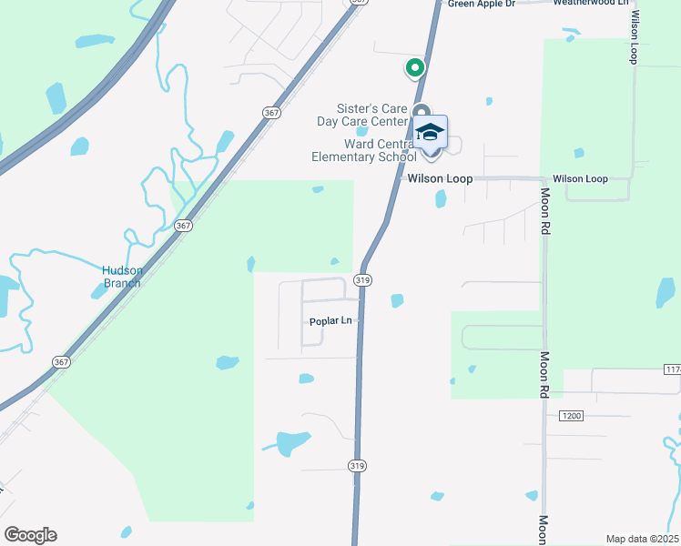 map of restaurants, bars, coffee shops, grocery stores, and more near 18 Birchwood Drive in Ward