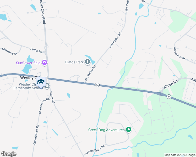 map of restaurants, bars, coffee shops, grocery stores, and more near 5620 Weddington Road in Monroe