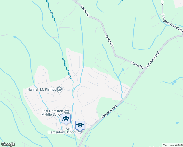map of restaurants, bars, coffee shops, grocery stores, and more near 10611 Brownspring Drive in Apison