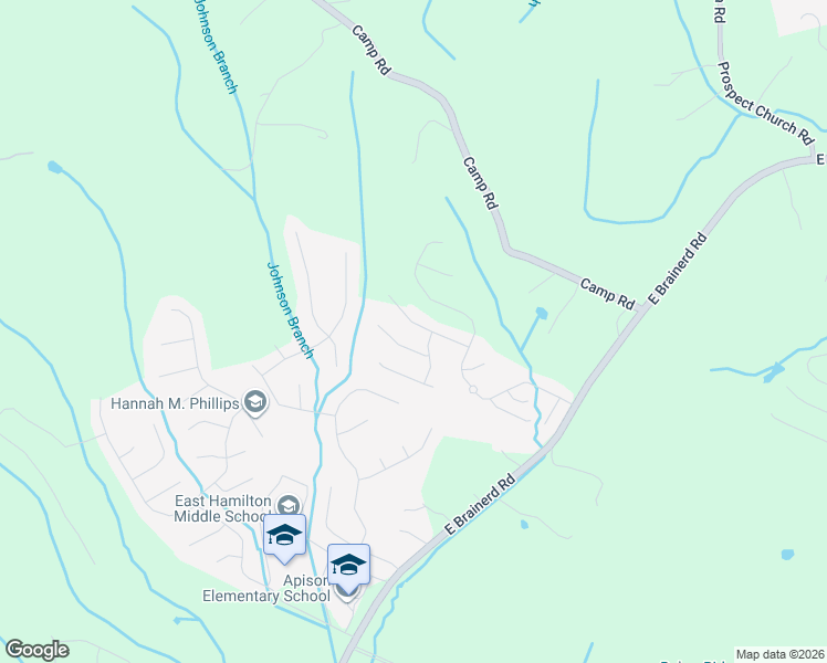 map of restaurants, bars, coffee shops, grocery stores, and more near 10611 Brownspring Drive in Apison