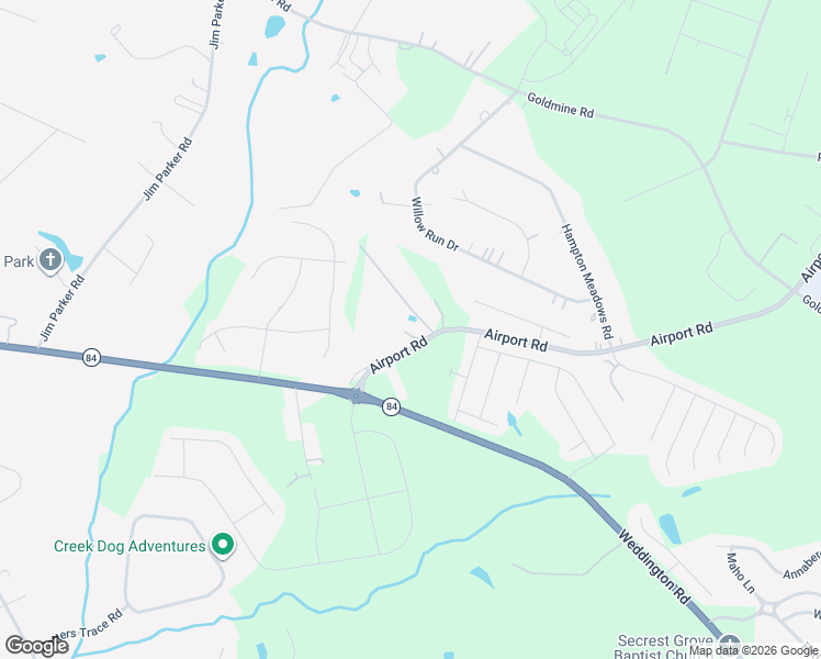 map of restaurants, bars, coffee shops, grocery stores, and more near 201 Airport Road in Monroe