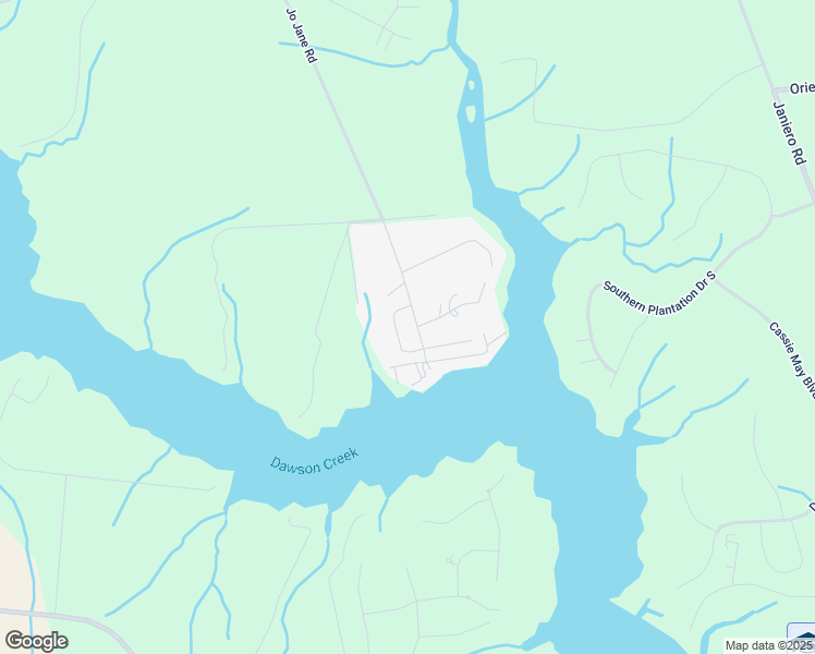 map of restaurants, bars, coffee shops, grocery stores, and more near 1144 Jo Jane Road in Oriental