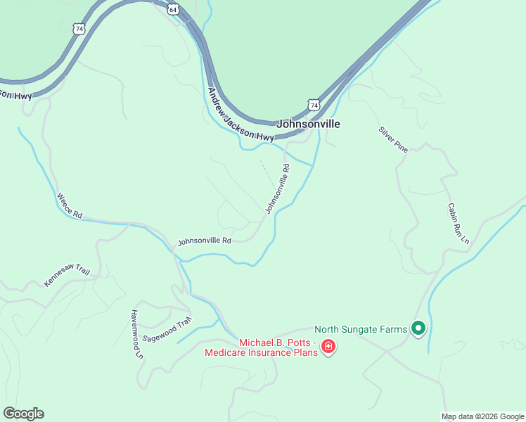 map of restaurants, bars, coffee shops, grocery stores, and more near 40 Moonlight Ridge in Murphy