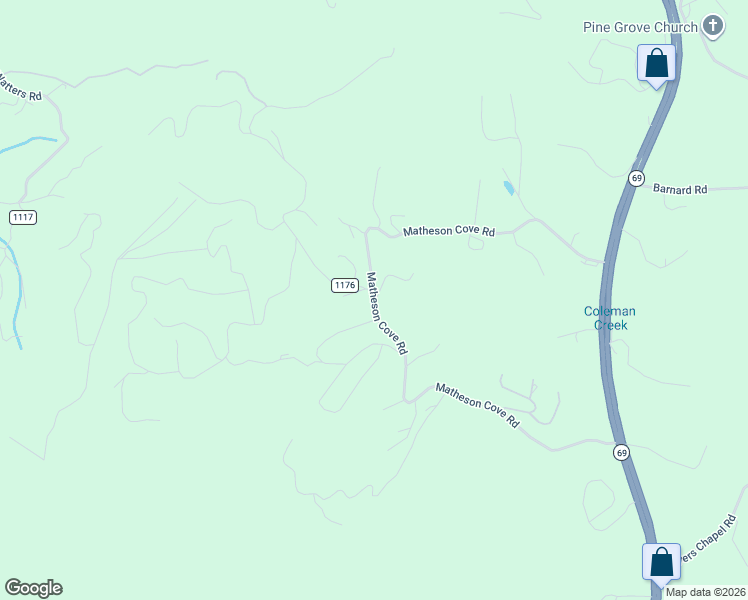map of restaurants, bars, coffee shops, grocery stores, and more near 856 Matheson Cove Road in Hayesville
