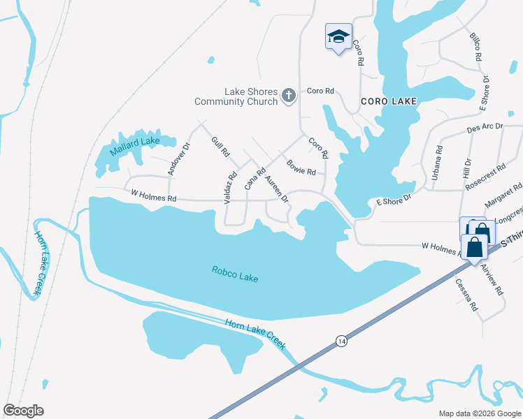 map of restaurants, bars, coffee shops, grocery stores, and more near 5174 Cana Road in Memphis