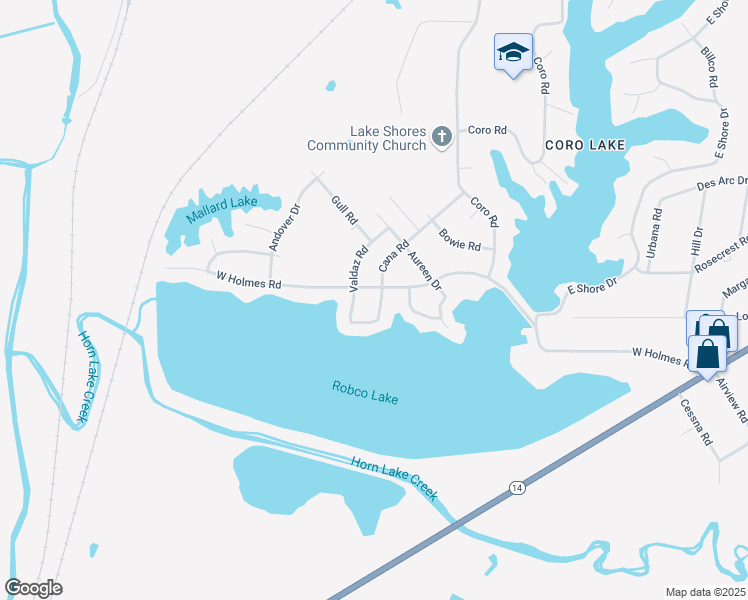 map of restaurants, bars, coffee shops, grocery stores, and more near 5169 Cana Road in Memphis
