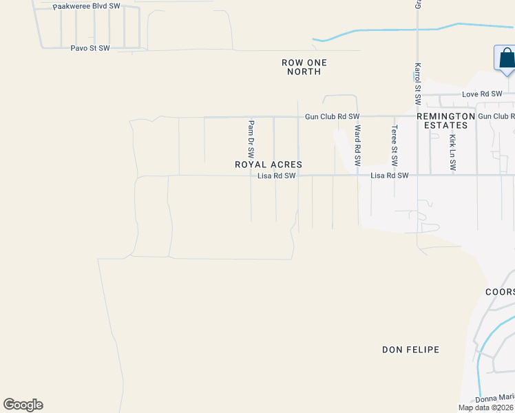 map of restaurants, bars, coffee shops, grocery stores, and more near 99999 Lisa Road Southwest in Albuquerque