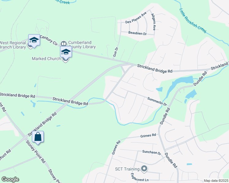 map of restaurants, bars, coffee shops, grocery stores, and more near 7324 Weathergreen Drive in Fayetteville