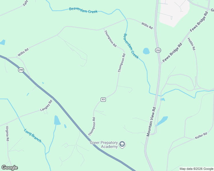 map of restaurants, bars, coffee shops, grocery stores, and more near 299 Thompson Road in Taylors