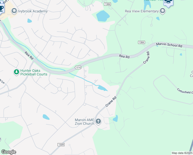 map of restaurants, bars, coffee shops, grocery stores, and more near 8702 Victory Gallop Court in Waxhaw