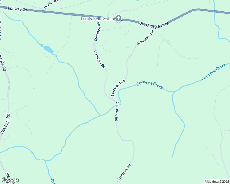 map of restaurants, bars, coffee shops, grocery stores, and more near 279 Seminole Trail in Cowpens