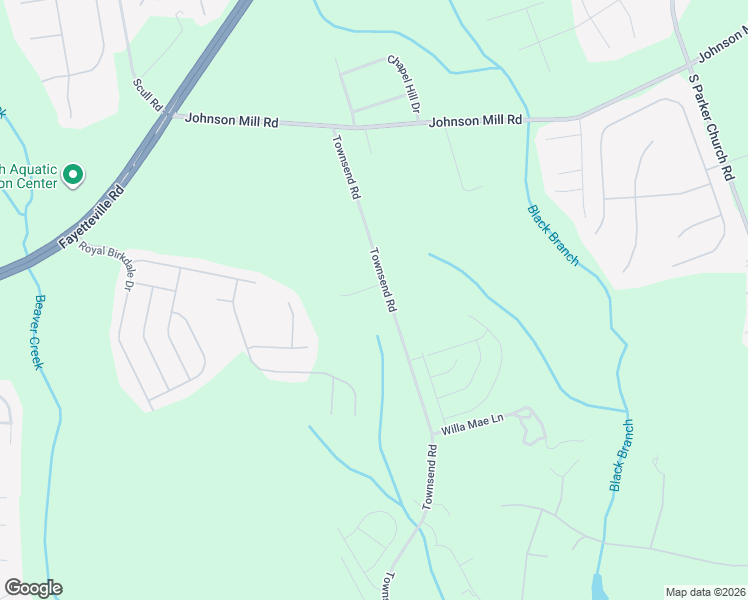 map of restaurants, bars, coffee shops, grocery stores, and more near 1409 Townsend Road in Raeford