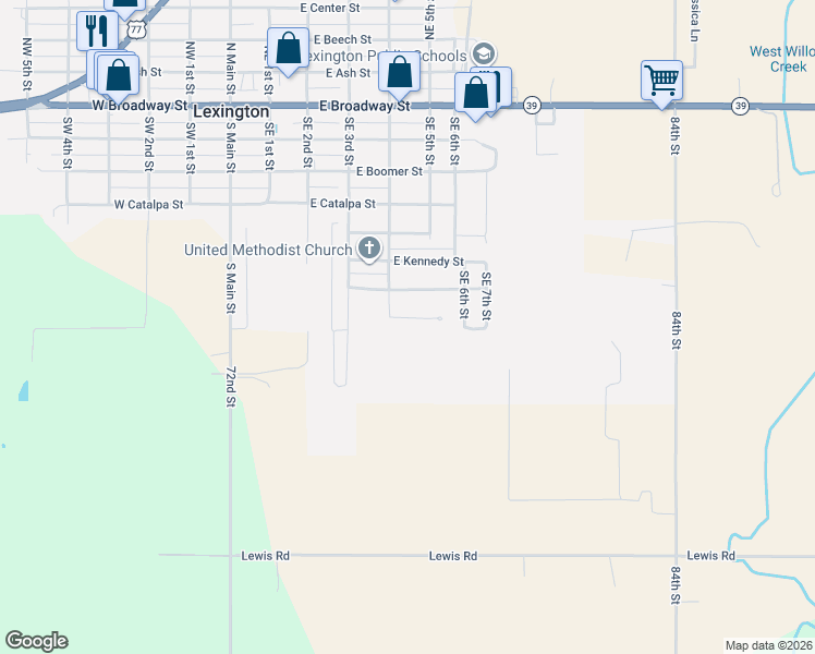 map of restaurants, bars, coffee shops, grocery stores, and more near 501 East Hudson Street in Lexington