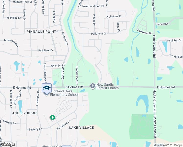 map of restaurants, bars, coffee shops, grocery stores, and more near 5115 Silver Peak Lane in Memphis
