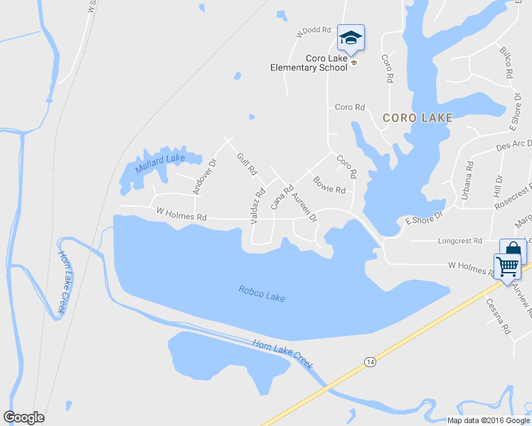 map of restaurants, bars, coffee shops, grocery stores, and more near 5124 Valdaz Road in Memphis