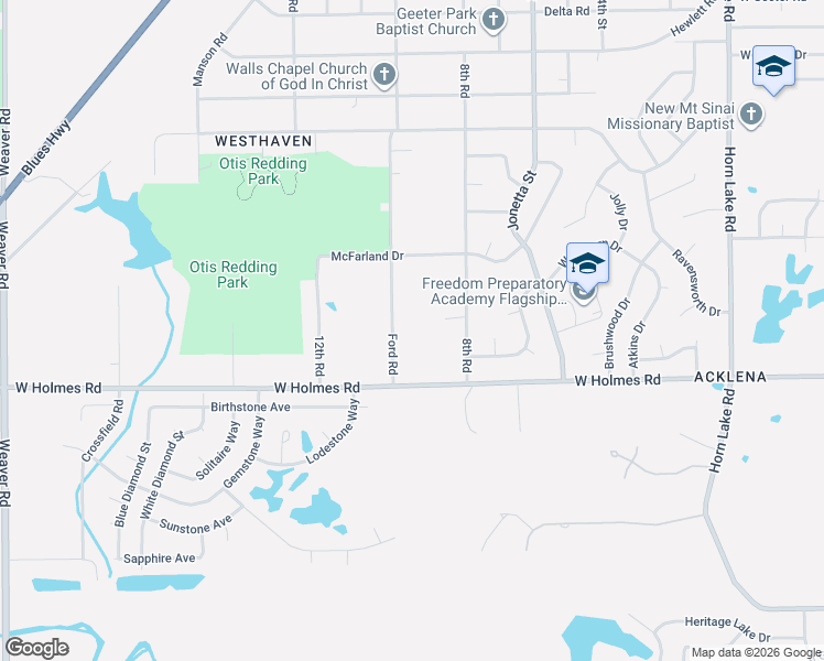 map of restaurants, bars, coffee shops, grocery stores, and more near 5124 Ford Road in Memphis