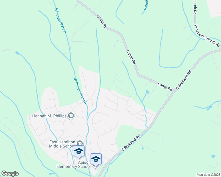 map of restaurants, bars, coffee shops, grocery stores, and more near 10595 Flicker Way in Apison